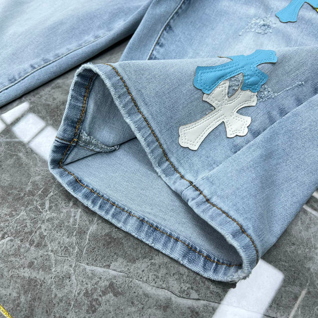 CHROME HEART DENIM SHORT