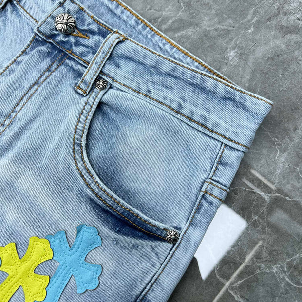 CHROME HEART DENIM SHORT