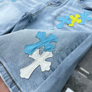 CHROME HEART DENIM SHORT