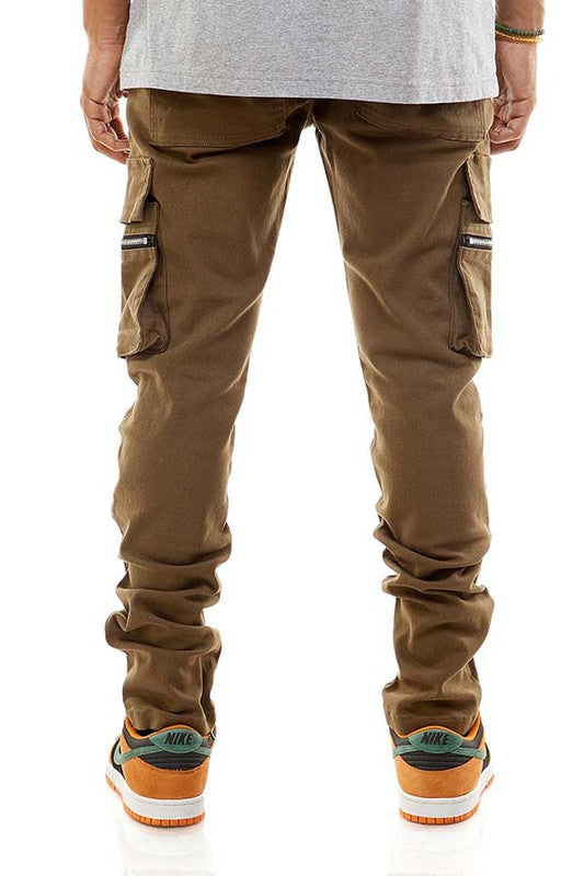 ZIPPERED CARGO PANTS SKINNY FIT