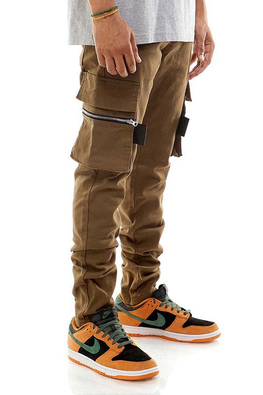 ZIPPERED CARGO PANTS SKINNY FIT