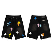 CHROME HEART DENIM SHORT