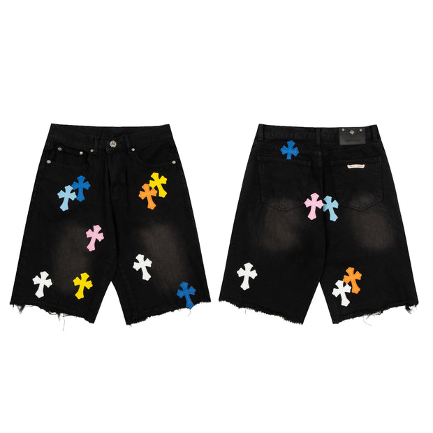 CHROME HEART DENIM SHORT