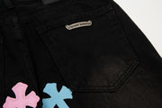 CHROME HEART DENIM SHORT