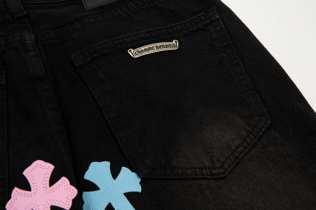 CHROME HEART DENIM SHORT