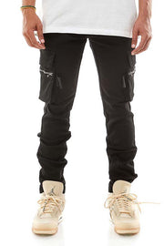 ZIPPERED CARGO PANTS SKINNY FIT