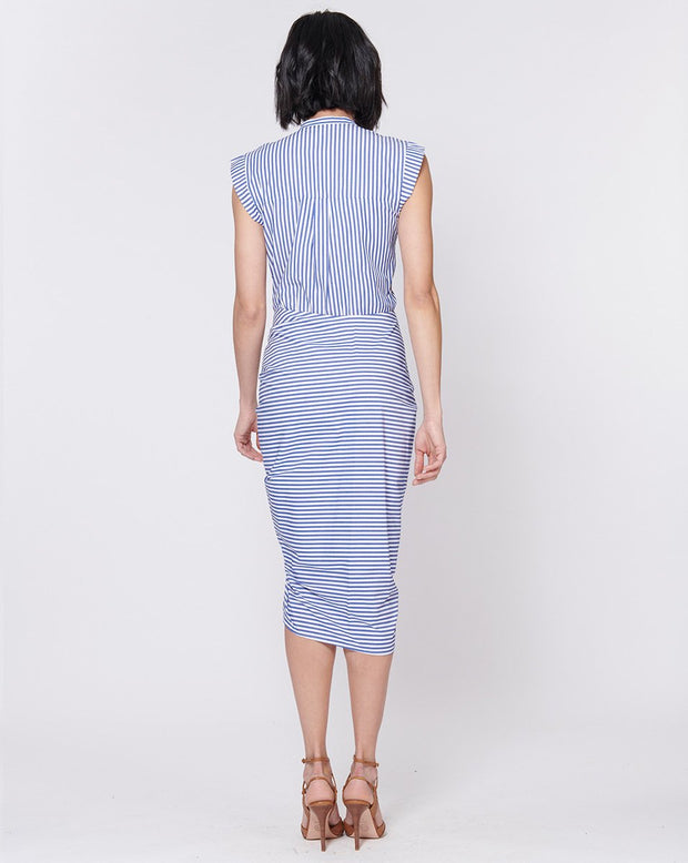 ASHLEE BLUE STRIPE DRESS