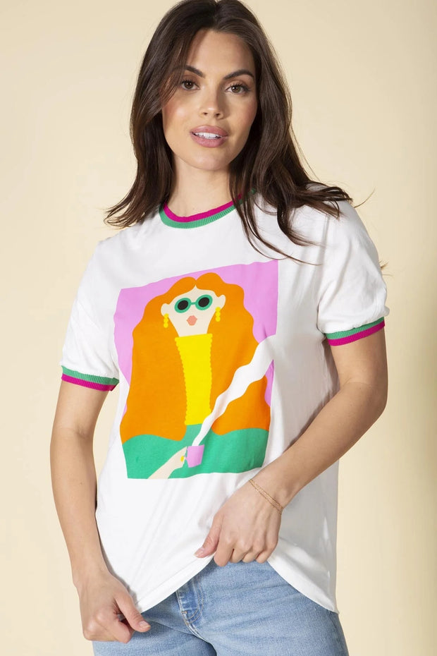 MULTICOLOR NECK AND SLEEVES