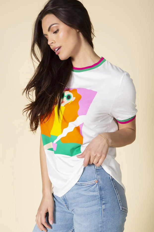 MULTICOLOR NECK AND SLEEVES