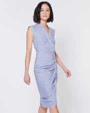 ASHLEE BLUE STRIPE DRESS