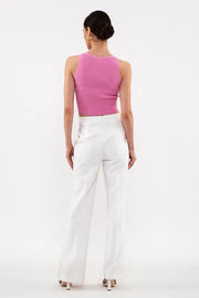ZOILA SLEEVELESS SNAP BUTTON TOP