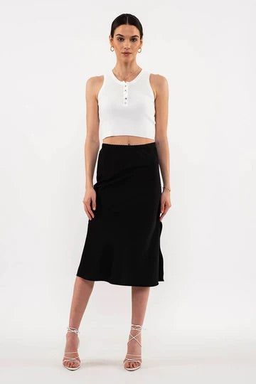 ZOILA SLEEVELESS SNAP BUTTON TOP