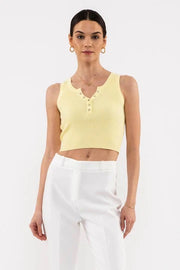 ZOILA SLEEVELESS SNAP BUTTON TOP