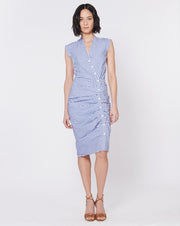 ASHLEE BLUE STRIPE DRESS
