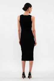 SANDREA RIBBED BODYCON MIDI DRESS