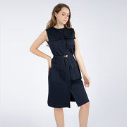 DIANA Navy Midi Dress